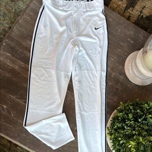 Men’s Nike Dri-FIT White Pants with Navy Accents